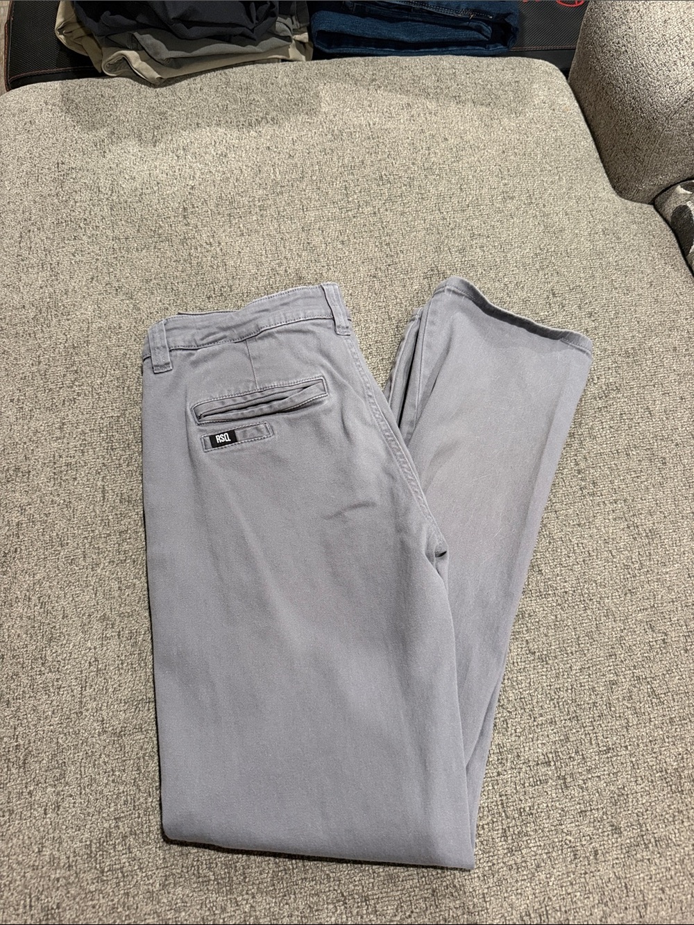 RSQ Men's Light Gray Chino Pants - Straight Casual Fit